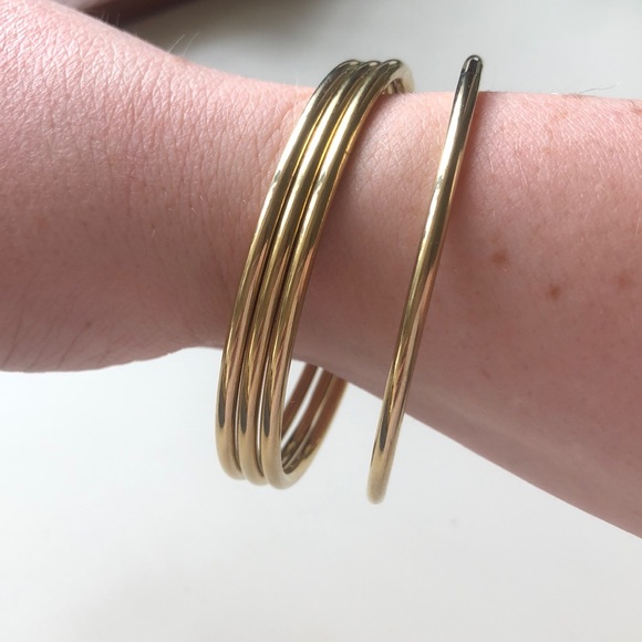 🤎 Gold bangles - Picture 2 of 3